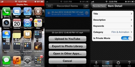 Faire des screencasts sur iPhone et iPad avec Display Recorder