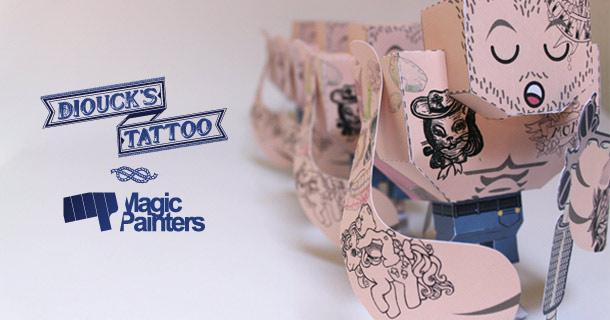 Blog_Paper_Toy_Dioucks_Tattoo_Magic_Painters Blog_Paper_Toy_Dioucks_Tattoo_Magic_Painters
