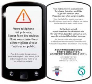 vol de smartphone - Campagne RATP
