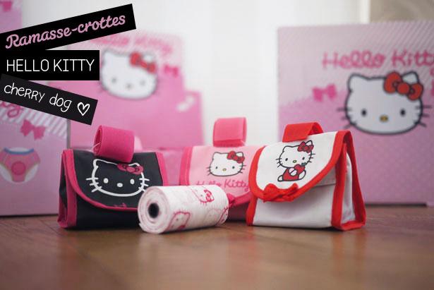 Accessoires Hello kitty pour chiens, culottes, gamelles, biscuits et ramasse-crottes !