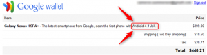 Galaxy Nexus – Jelly Bean (4.1) confirmé sur le Google Play