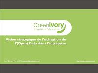 Le slide du lundi : Vision stratégique de l'utilisation de l'Open Data dans l'entreprise - par GreenIvory