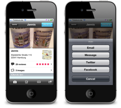 Nouvelle application pour iPhone version 4.5 : Maintenant, partagez vos adresses !