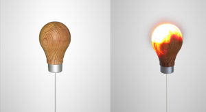 L'ampoule en bois de Ryosuke Fukusada