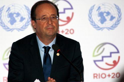 François Hollande, le 20 juin, au sommet Rio + 20 au Brésil, organisé par l'Assemblée générale des Nations unies et portant sur le développement durable. Crédits photo: Fasanello Ricardo/ABACA