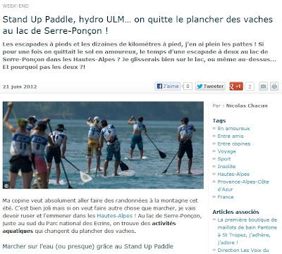 Stand Up Paddle, hydro ULM… on quitte le plancher des vaches au lac de Serre-Ponçon !