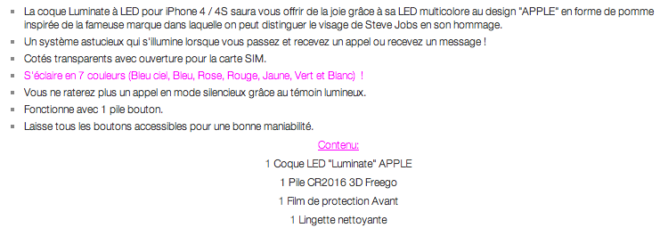 Coque lumineuse iPhone 4/4S “Apple” à gagner !