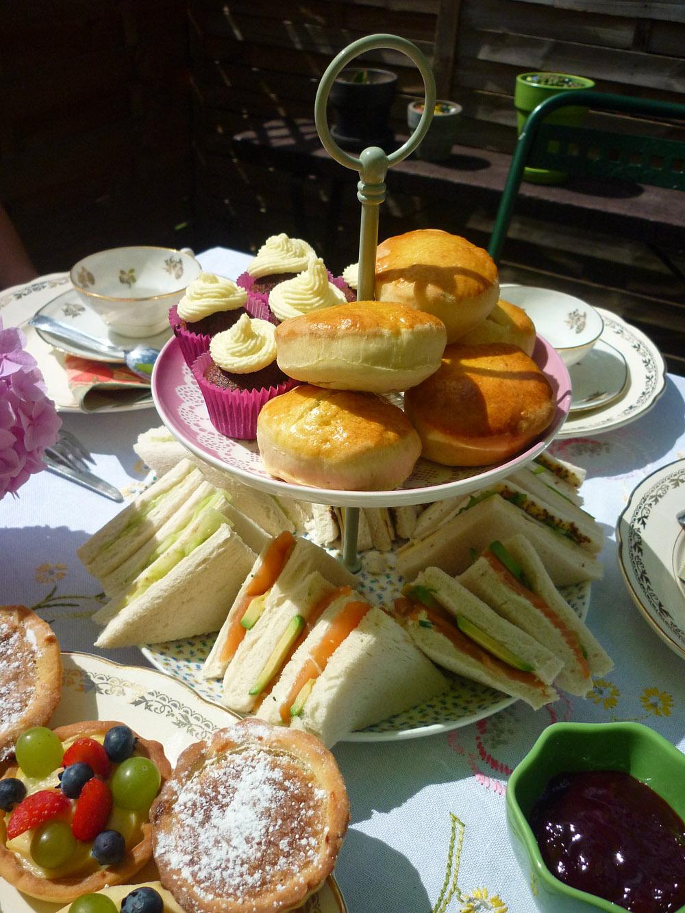 English afternoon tea at home