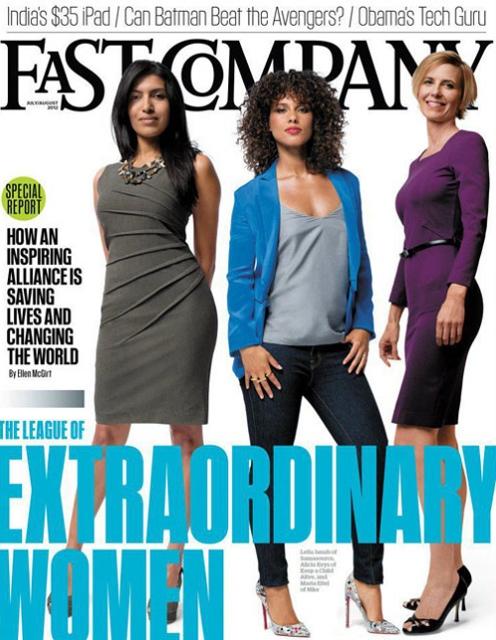 Alicia Keys en couv de  Fast Company: “League of Extraordinary Women” (juillet/aoû^t) +itw