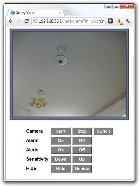 Faire de votre Webcam une caméra de surveillance avec alerte Email et SMS Sentry Vision - Web Access