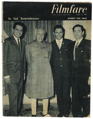 Filmfare vintage : Nehru, Dev, Dilip et Raj