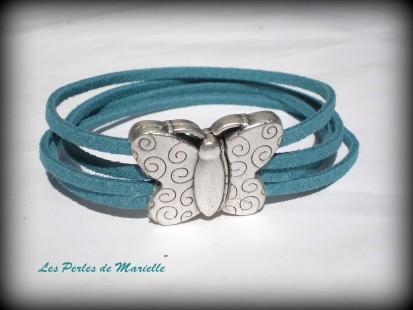 Bracelet papillon turquoise