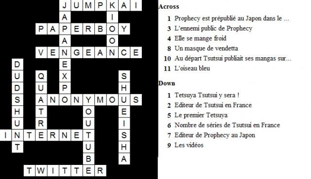 Solution mots croisés