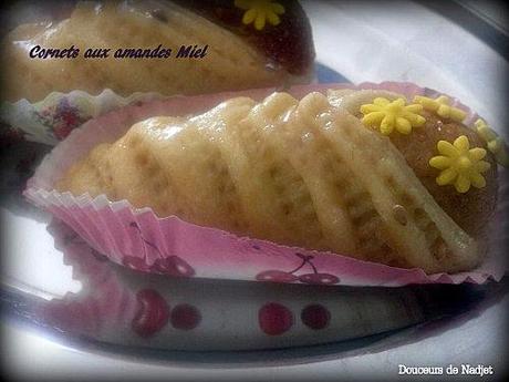 Les cornets aux amandes et Miel cornets aux amandes2