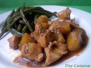 Poulet & pomme marinés à la Teriyaky