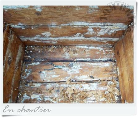 Malle intérieur en chantier