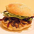 Burger végétarien & light aux champignons