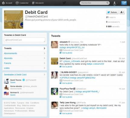 Twitter - Cartes de crédit