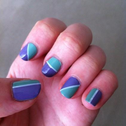 Nail art bicolore – vive les soldes !