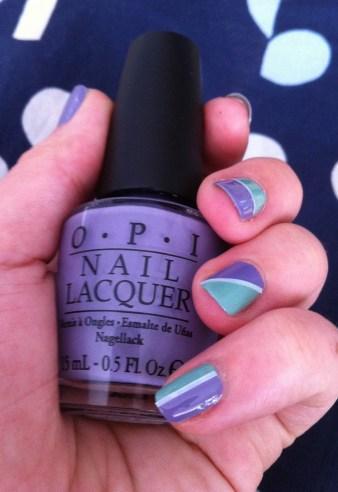 Nail art bicolore – vive les soldes !