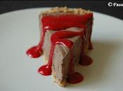 Cheesecake chocolat coulis framboise