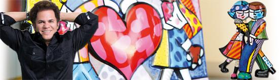 Romero Britto, l’artiste pop art au « grand cœur rouge ».