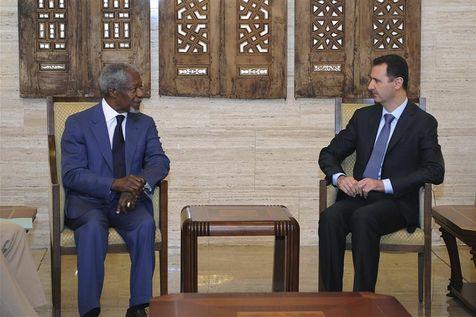Koffi Annan et Bachar Al-Assad