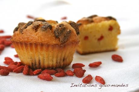 MOELLEUX AU CHOCOLAT BLANC ET AUX BAIES DE GOJI