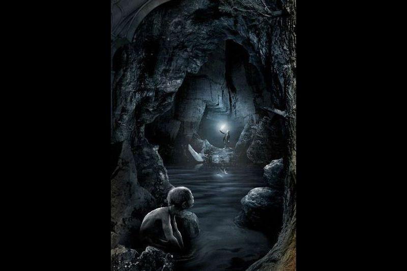 La rencontre entre Bilbo Sacquet et Gollum.