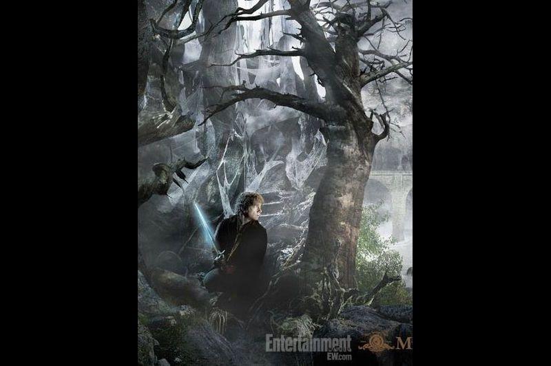 Bilbo Sacquet perdu dans le repaire des araignées géantes de la terrible forêt noire.