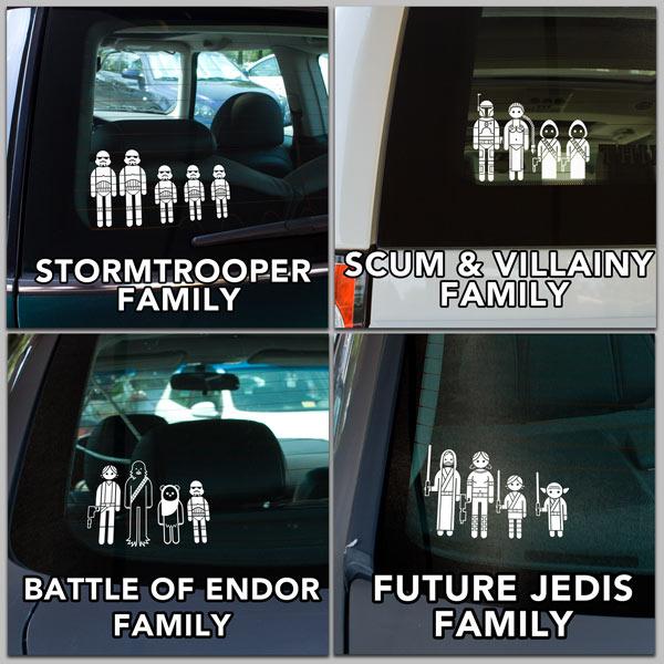 Stickers Star Wars Family Car Decals