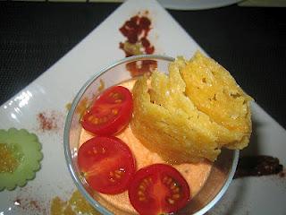Mousse de tomates et cigare au Parmesan!!!
