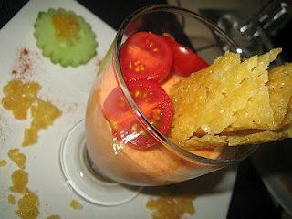 Mousse de tomates et cigare au Parmesan!!!