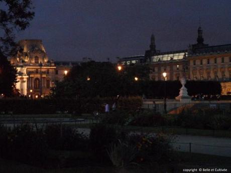 paris nuit by night jardin des Tuileries Louvre