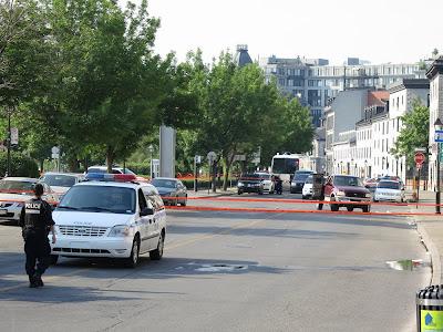 Poursuite et fusillade dans le Vieux-Montréal... (Quai Alexendra et  Musée Pointe-à-Callière)