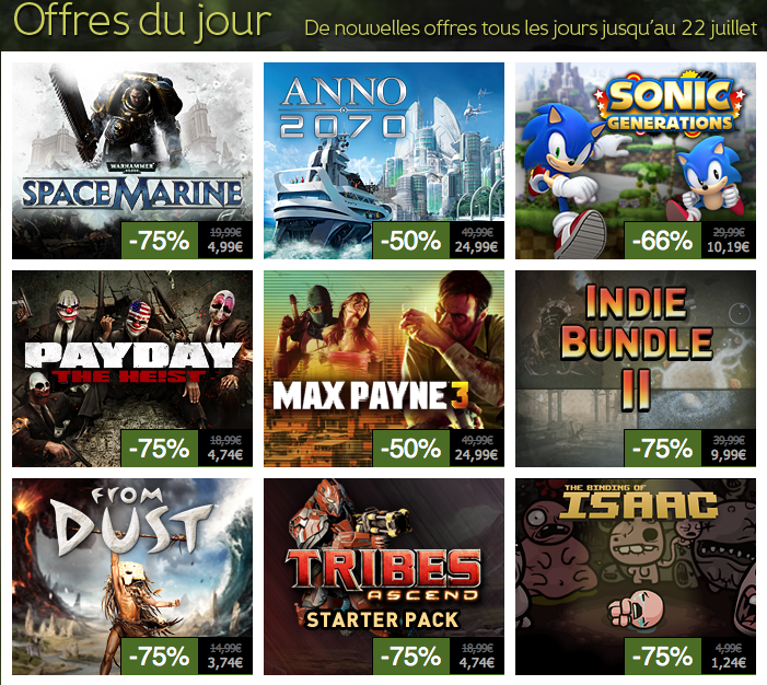 Steam : On solde!