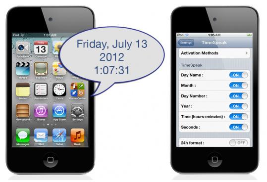 TimeSpeak, une horloge parlante sur iPhone avec la voix de Siri...