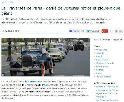 La Traversée de Paris : défilé de voitures rétros et pique-nique géant