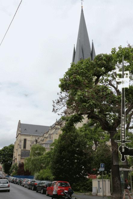 L'église saint #André, rue #Jean Jaures, après la retraite allemande de septembre 1914.