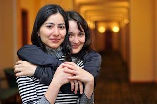 Echecs à Jermuk : l'Arménienne Lilit Mkrtchian (2450) et l'Ukrainienne Kateryna Lahno (2537) - Photo © site officiel
