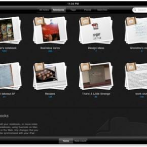 evernote ipad1 290x290 6 applications pour écrire avec votre iPad