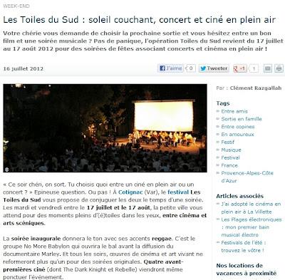 Les Toiles du Sud : soleil couchant, concert et ciné en plein air