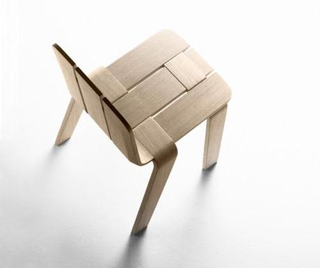 Chaise à bandes Saski par Jean Louis Iratzoki pour Alki