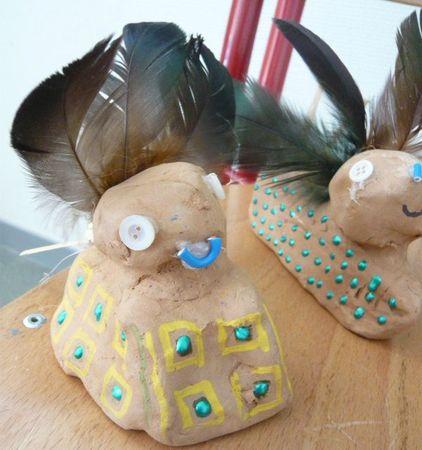oiseaux en terre bricolage enfants