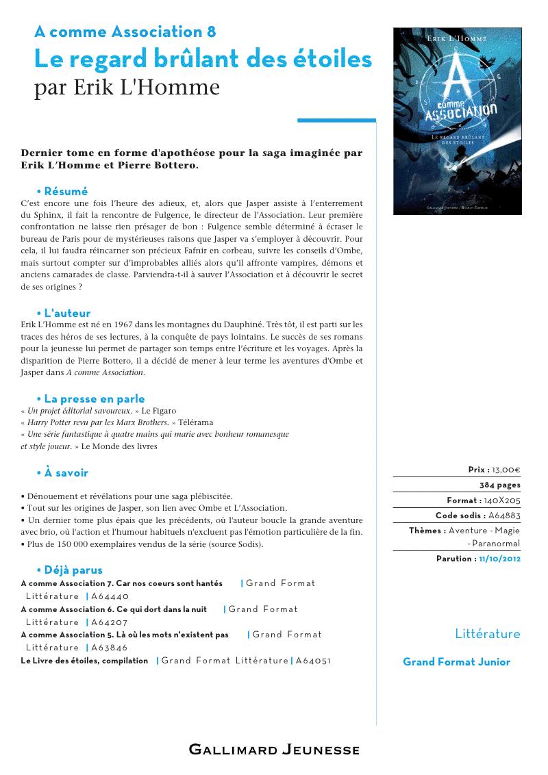 Sortie de A comme Association tome 8