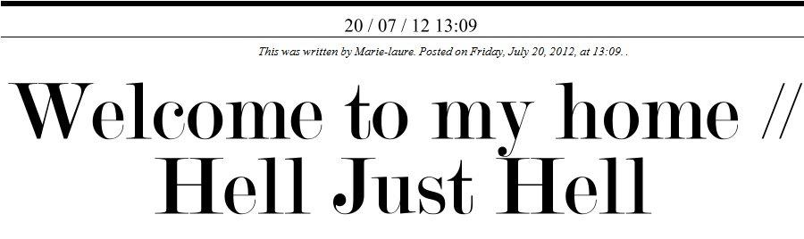 Welcome to my home :: Hell Just Hell