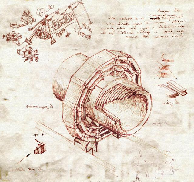 Le LHC dessiné par Leonard De Vinci