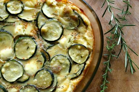 CLAFOUTIS AUX COURGETTES ET AU FROMAGE FRAIS