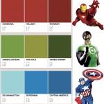 Les couleurs Pantone de vos superhéros préférés