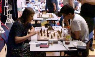 Échecs à Avoine - ronde 4 : Maxime Lagarde (2505) 1/2 Tatiana Kostiuk (2327) - Photo © Chess & Strategy
